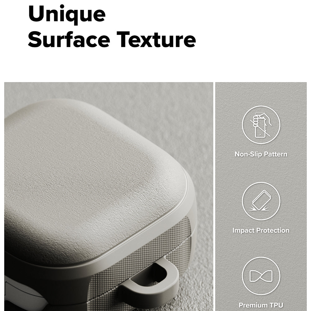 Ringke Onyx Magnetic -suojakotelo Samsung Galaxy Buds4 / Buds4 Prolle, Harmaa