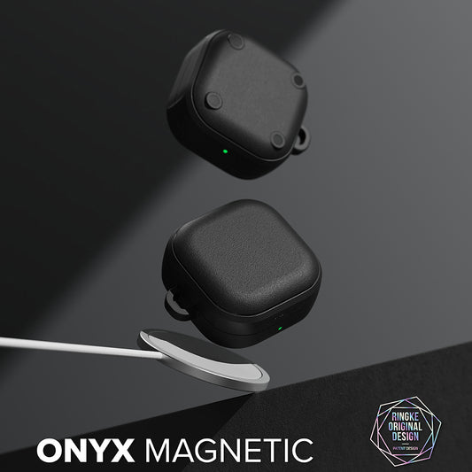 Ringke Onyx Magnetic -kotelo Samsung Galaxy Buds4 / Buds4 Prolle, Musta