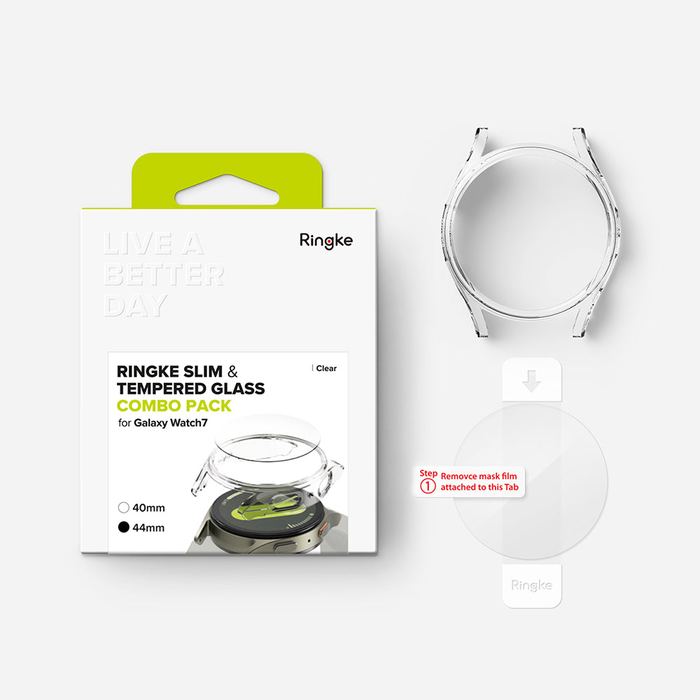 Ringke Slim -kuori Samsung Galaxy Watch7 44mm:lle, läpinäkyvä