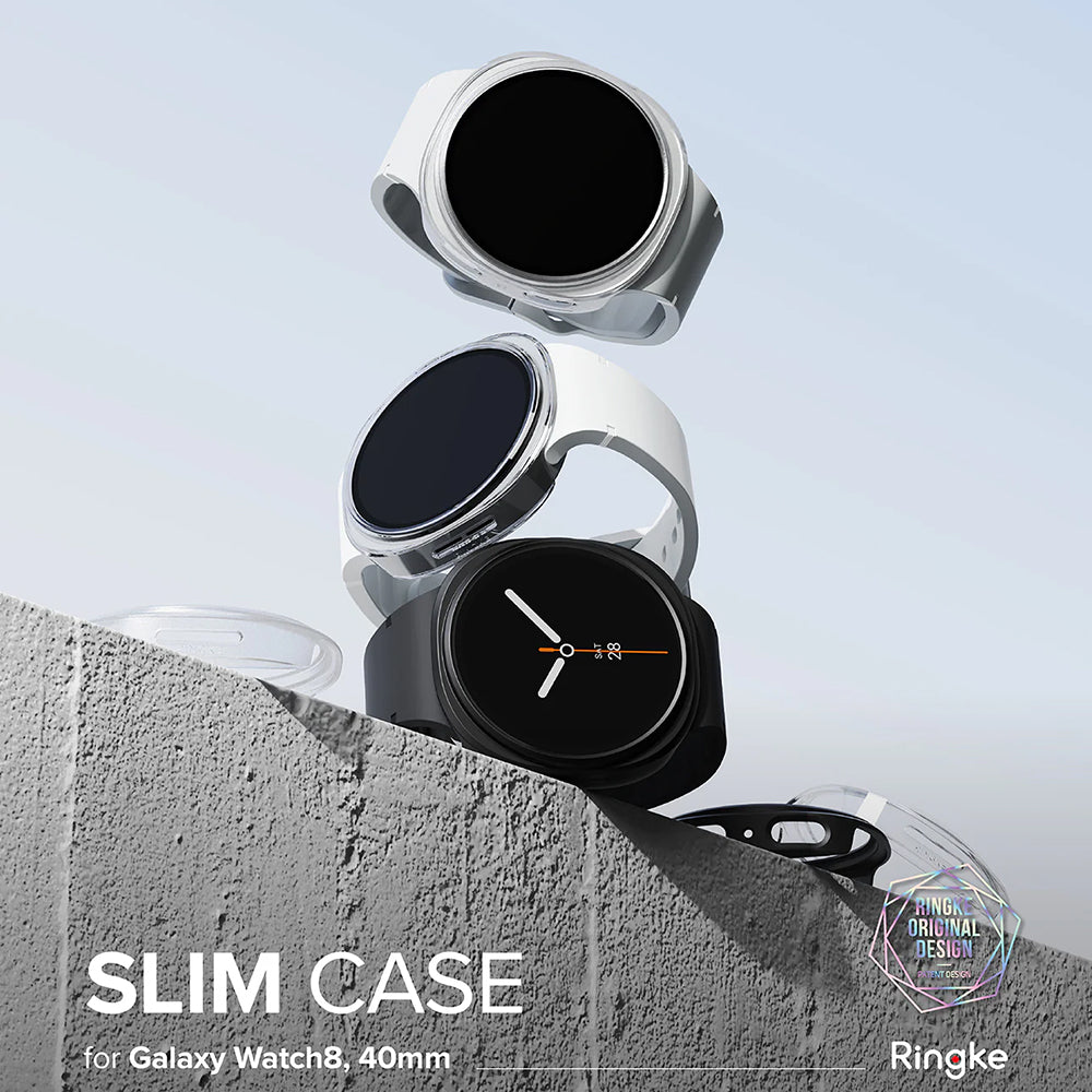 Ringke Slim -kotelo Samsung Galaxy Watch8 40mm:lle, 2 kappaleen setti, Läpinäkyvä