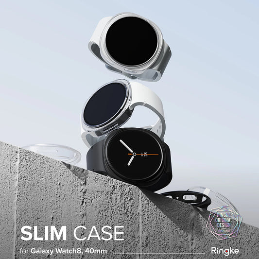 Ringke Slim -kotelo Samsung Galaxy Watch8 40mm:lle, 2 kappaleen setti, Läpinäkyvä