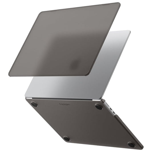 Spigen Airskin -kotelo Apple MacBook Air 13 tuumaa (2026) / (2025) / (2024) / (2022), Musta satiini ACS11531