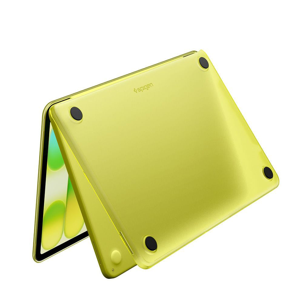 Spigen Airskin -kotelo Apple MacBook Neo 13 tuumaa varten, satiinikeltainen ACS11544