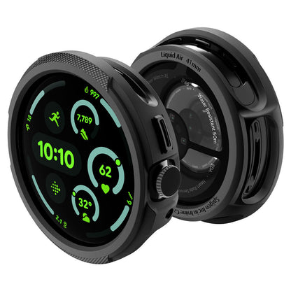 Spigen Liquid Air -kuori Google Pixel Watch 4 41mm:lle, Matta Musta ACS09483