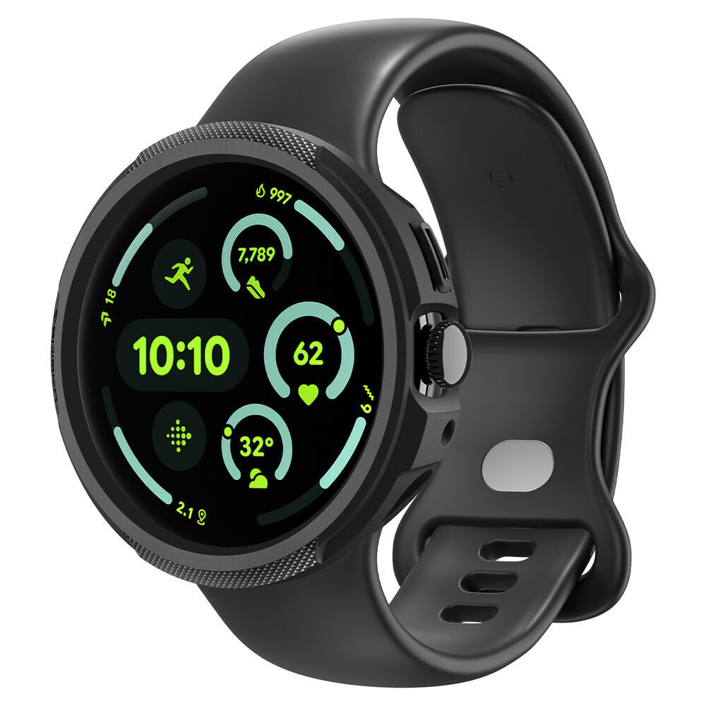 Spigen Liquid Air -kuori Google Pixel Watch 4 41mm:lle, Matta Musta ACS09483