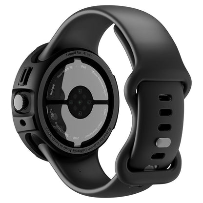 Spigen Liquid Air -kuori Google Pixel Watch 4 41mm:lle, Matta Musta ACS09483
