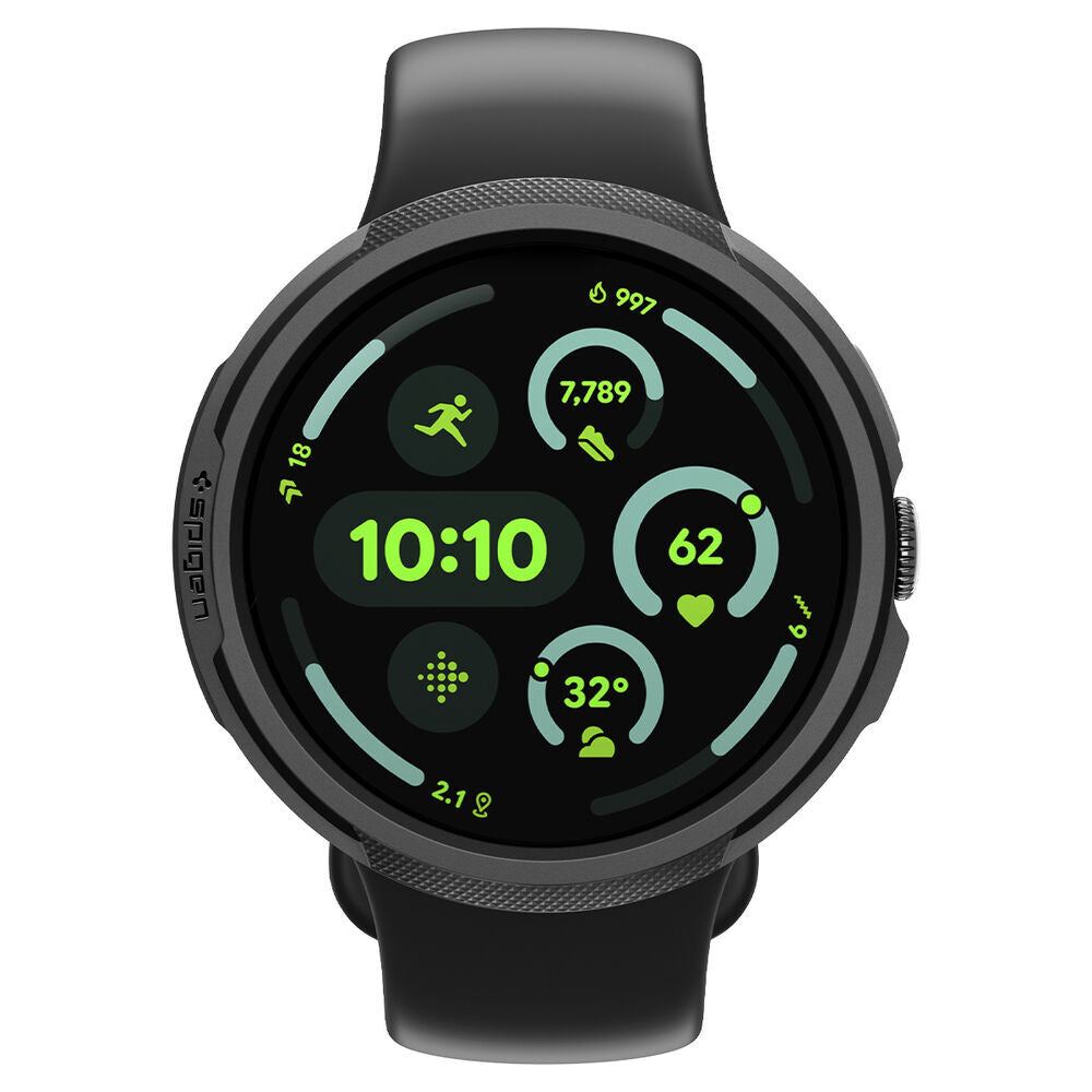 Spigen Liquid Air -kuori Google Pixel Watch 4 41mm:lle, Matta Musta ACS09483