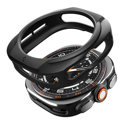 Spigen Liquid Air -kuori Samsung Galaxy Watch Ultra2:lle, Matta Musta ACS11610