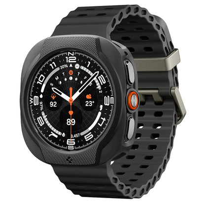 Spigen Liquid Air -kuori Samsung Galaxy Watch Ultra2:lle, Matta Musta ACS11610