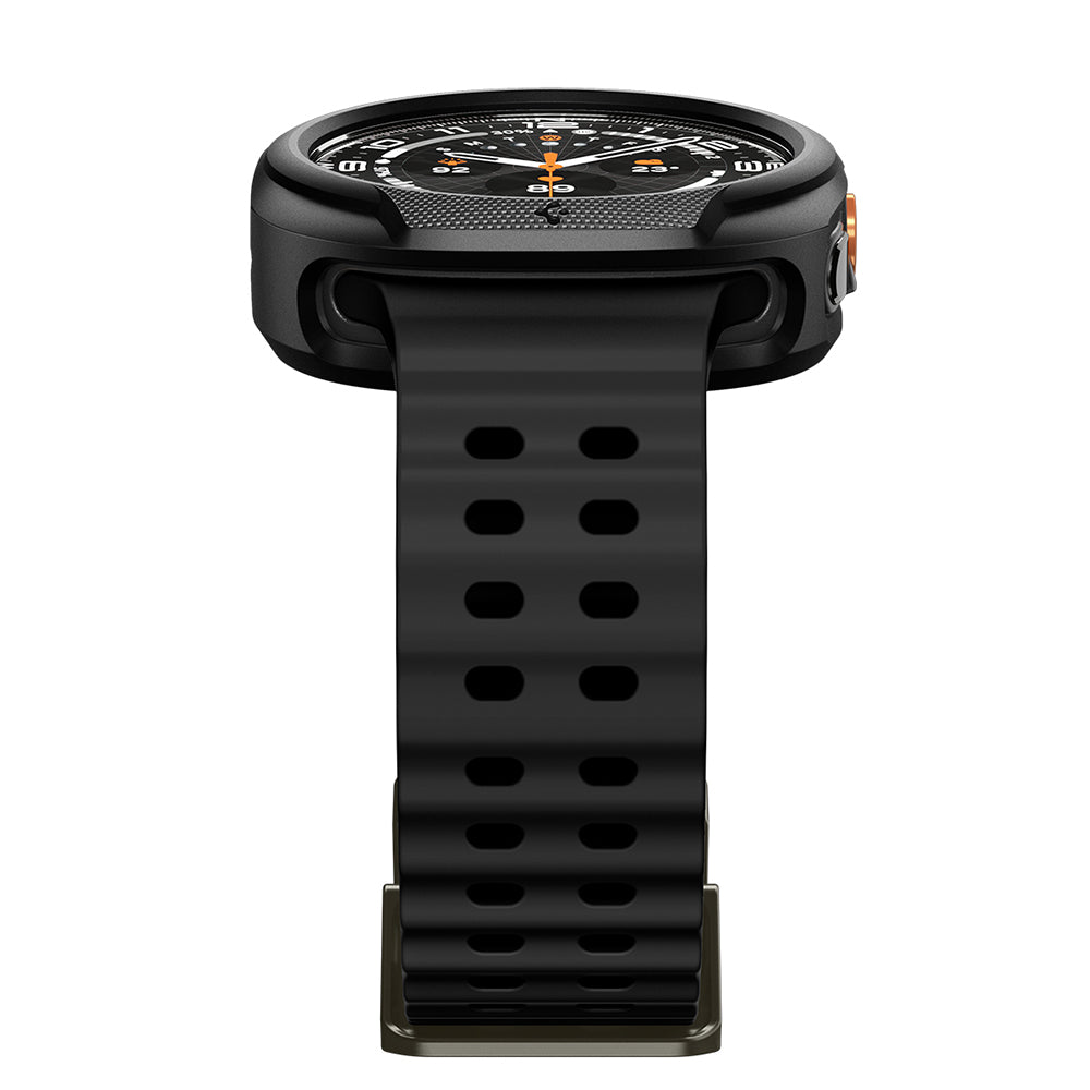 Spigen Liquid Air -kuori Samsung Galaxy Watch Ultra2:lle, Matta Musta ACS11610