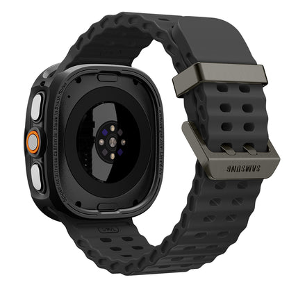 Spigen Liquid Air -kuori Samsung Galaxy Watch Ultra2:lle, Matta Musta ACS11610