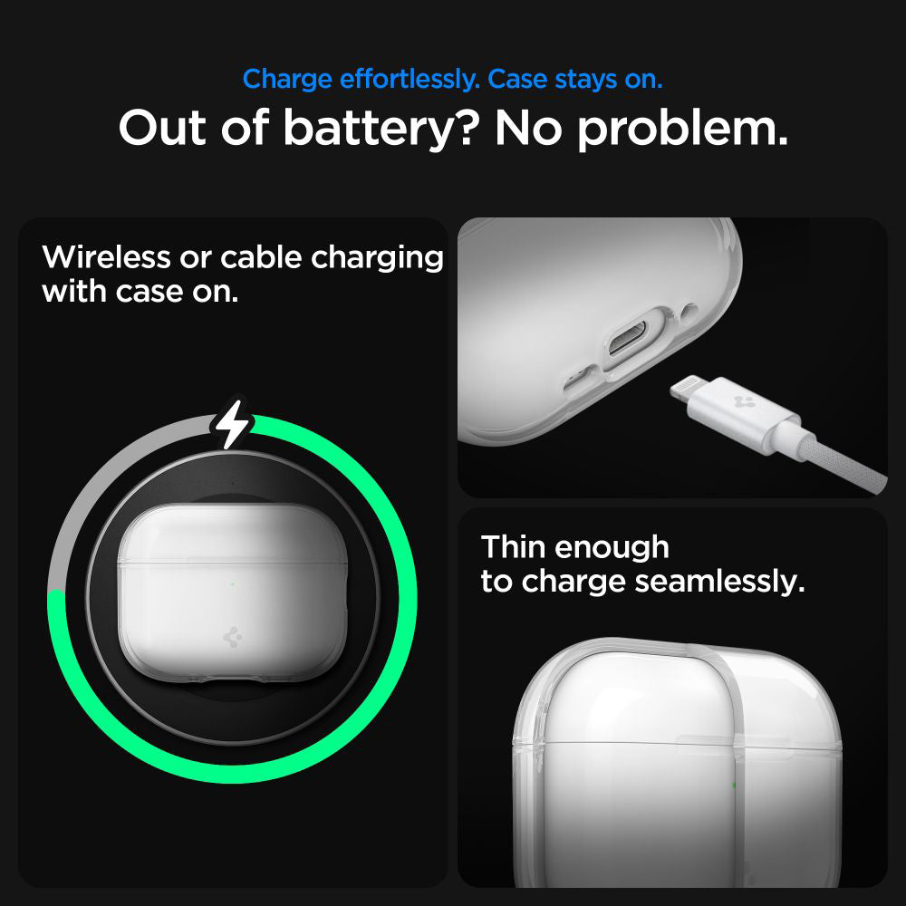 Spigen Liquid Crystal -suojakotelo Apple AirPods Pro 3:lle, Läpinäkyvä ACS10019