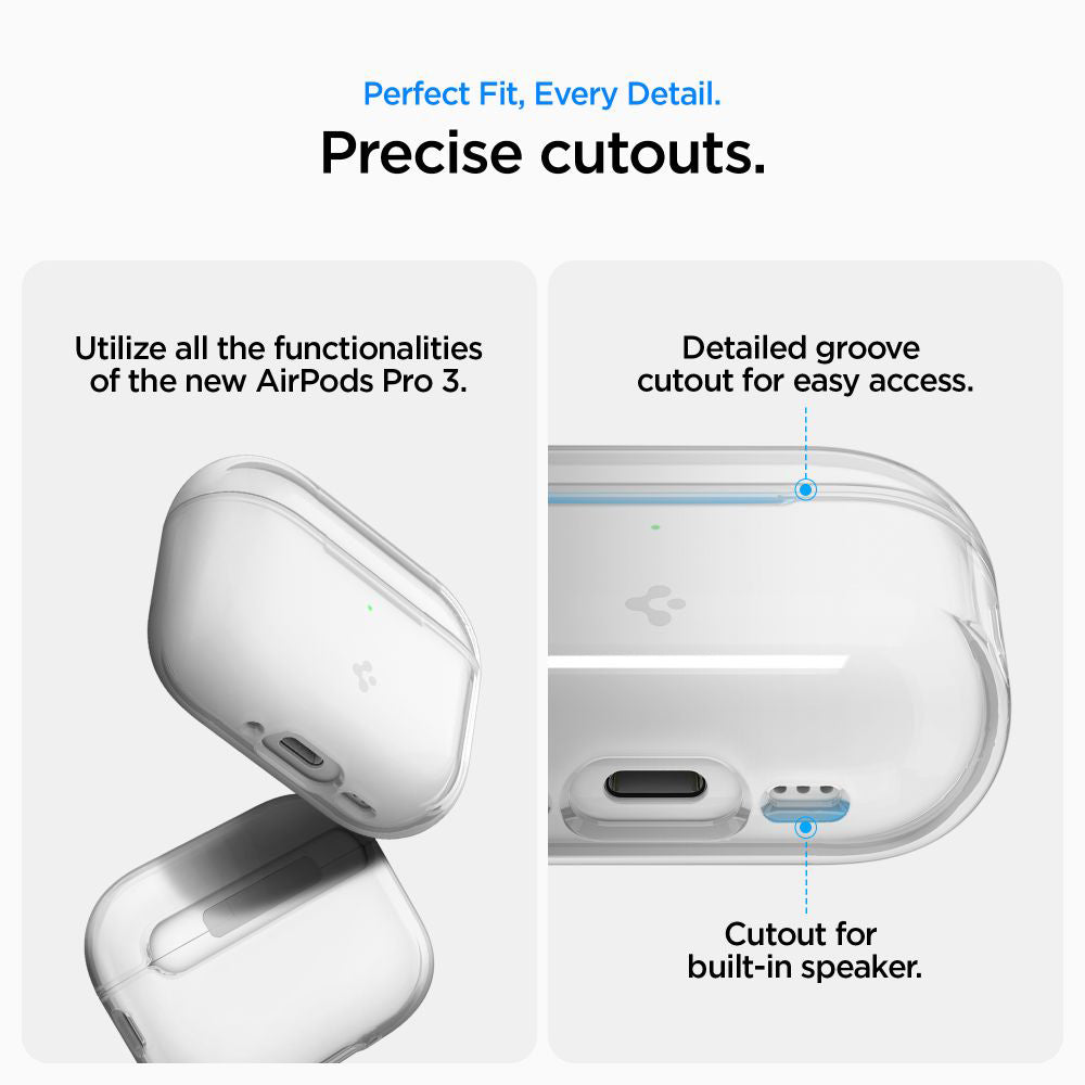 Spigen Liquid Crystal -suojakotelo Apple AirPods Pro 3:lle, Läpinäkyvä ACS10019
