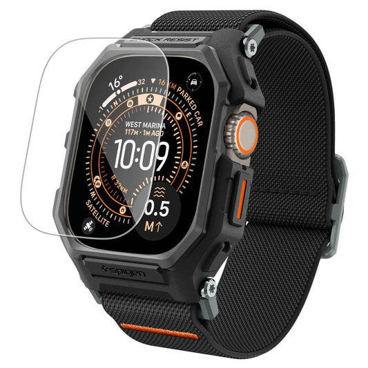 Spigen Lite Fit Pro -kuori näytönsuojalla Apple Watch Ultra -sarjalle, mattamusta ACS11415