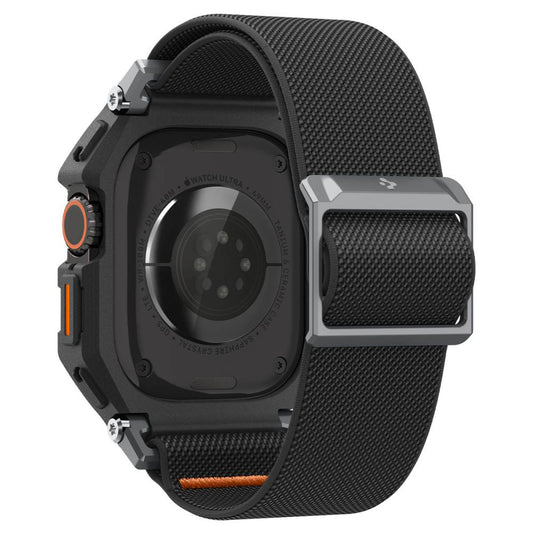 Spigen Lite Fit Pro -kuori näytönsuojalla Apple Watch Ultra -sarjalle, mattamusta ACS11415
