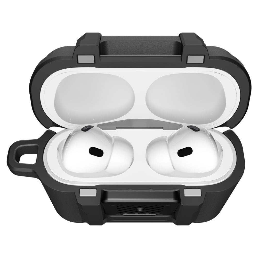 Spigen Lock Fit -suojakotelo Apple AirPods Pro 3:lle, Mattamusta