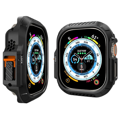 Spigen Lock Fit -kuori Apple Watch Ultra Seriesille, mattamusta ACS06208