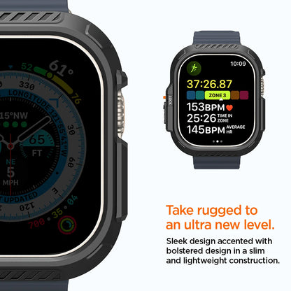 Spigen Lock Fit -kuori Apple Watch Ultra Seriesille, mattamusta ACS06208
