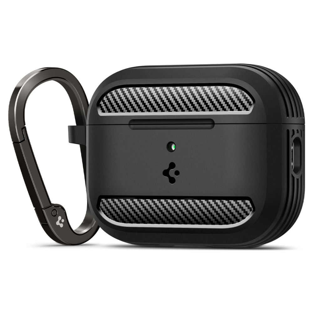 Spigen Rugged Armor -suojakotelo Apple AirPods Pro 3:lle, Mattamusta ACS09822