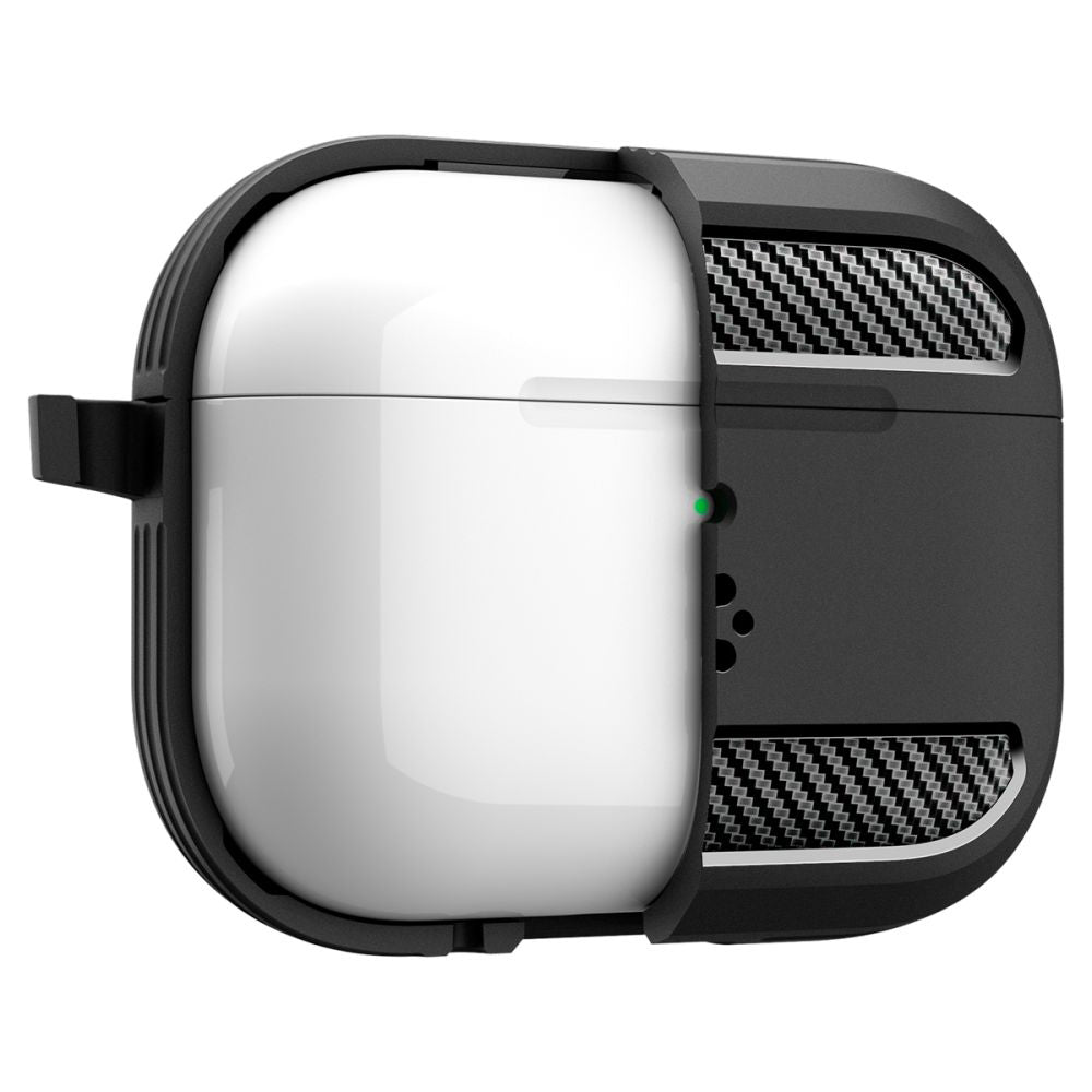 Spigen Rugged Armor -suojakotelo Apple AirPods Pro 3:lle, Mattamusta ACS09822