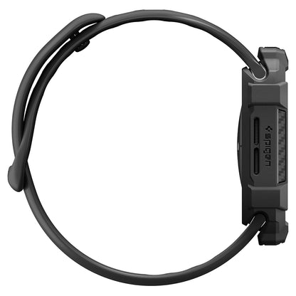 Spigen Rugged Armor -kuori Apple Watch Series 12 46mm:lle, Matta Musta ACS11886