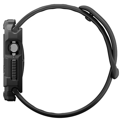 Spigen Rugged Armor -kuori Apple Watch Series 12 46mm:lle, Matta Musta ACS11886