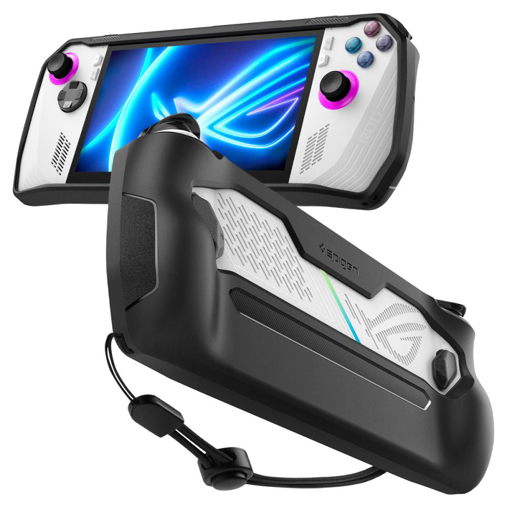 Spigen Rugged Armor -suojakotelo Asus ROG Ally -konsolille, Mattamusta ACS06921
