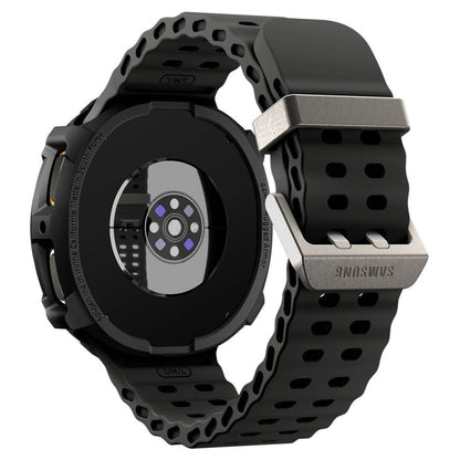 Spigen Rugged Armor -kuori Samsung Galaxy Watch8 44mm:lle, Matta Musta ACS10006