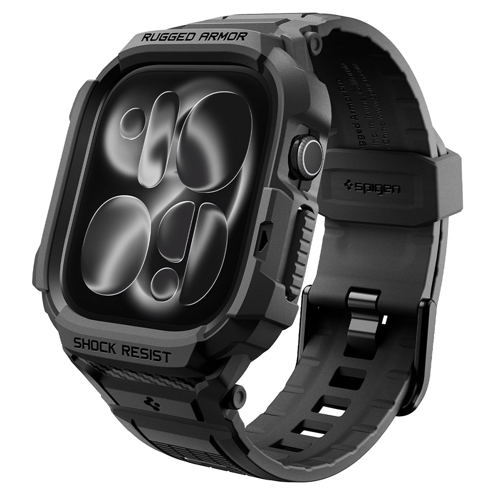 Spigen Rugged Armor Pro Case for Apple Watch Series 12 42mm, Matte Black ACS11883