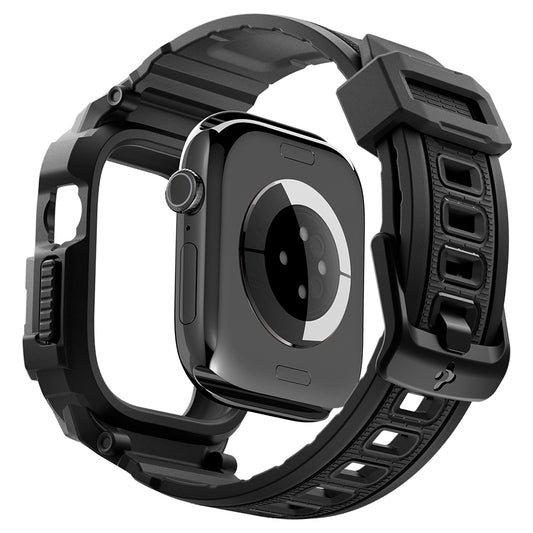 Spigen Rugged Armor Pro -kuori Apple Watch Series 12 42mm:lle, Matta Musta ACS11883
