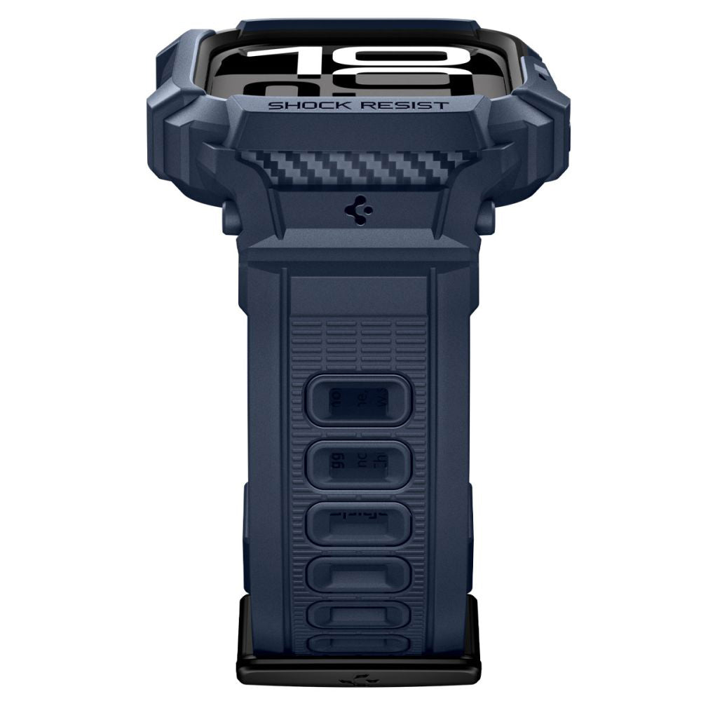 Spigen Rugged Armor Pro V2 -suojakotelo Apple Watch Series 10 / 11 42mm, laivastonsininen ACS10495