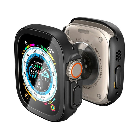 Spigen Thin Fit 360 -kuori Apple Watch Ultra Seriesille, Musta ACS05558