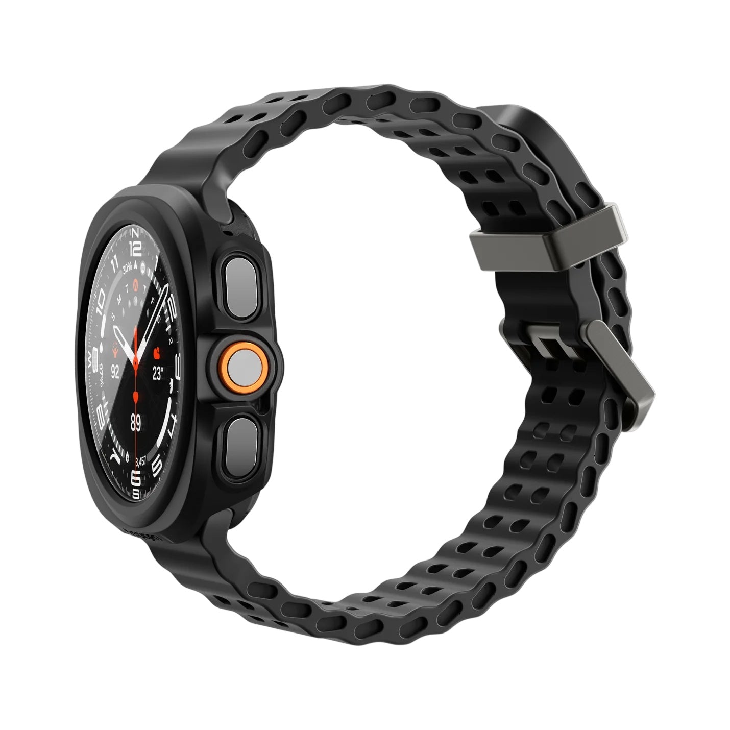 Spigen Thin Fit 360 -kuori Samsung Galaxy Watch Ultra2:lle, musta ACS11609