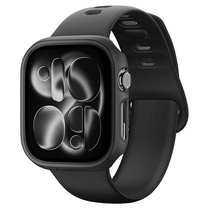 Spigen Thin Fit -kuori Apple Watch 12 42mm:lle, Musta ACS11880