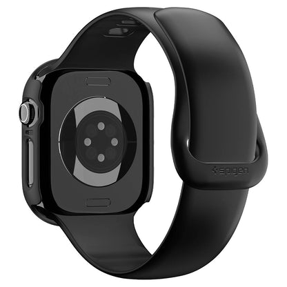 Spigen Thin Fit -kuori Apple Watch 12 42mm:lle, Musta ACS11880
