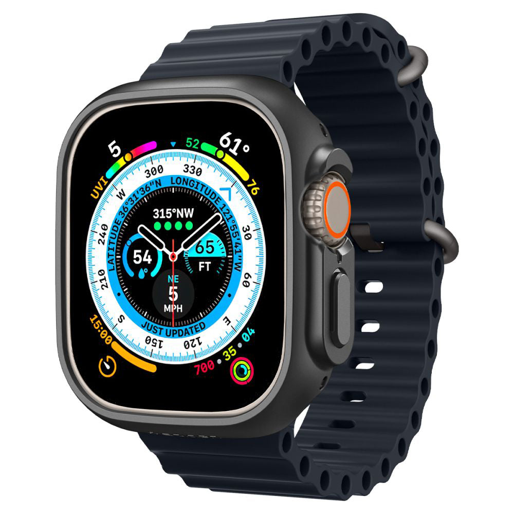 Spigen Thin Fit -kotelo Apple Watch Ultra Seriesille, Musta ACS05458