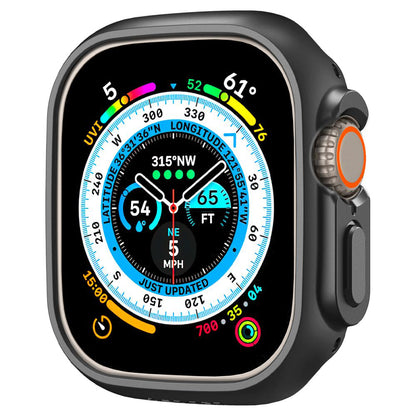 Spigen Thin Fit -kotelo Apple Watch Ultra Seriesille, Musta ACS05458