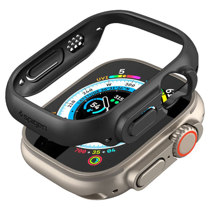 Spigen Thin Fit -kotelo Apple Watch Ultra Seriesille, Musta ACS05458