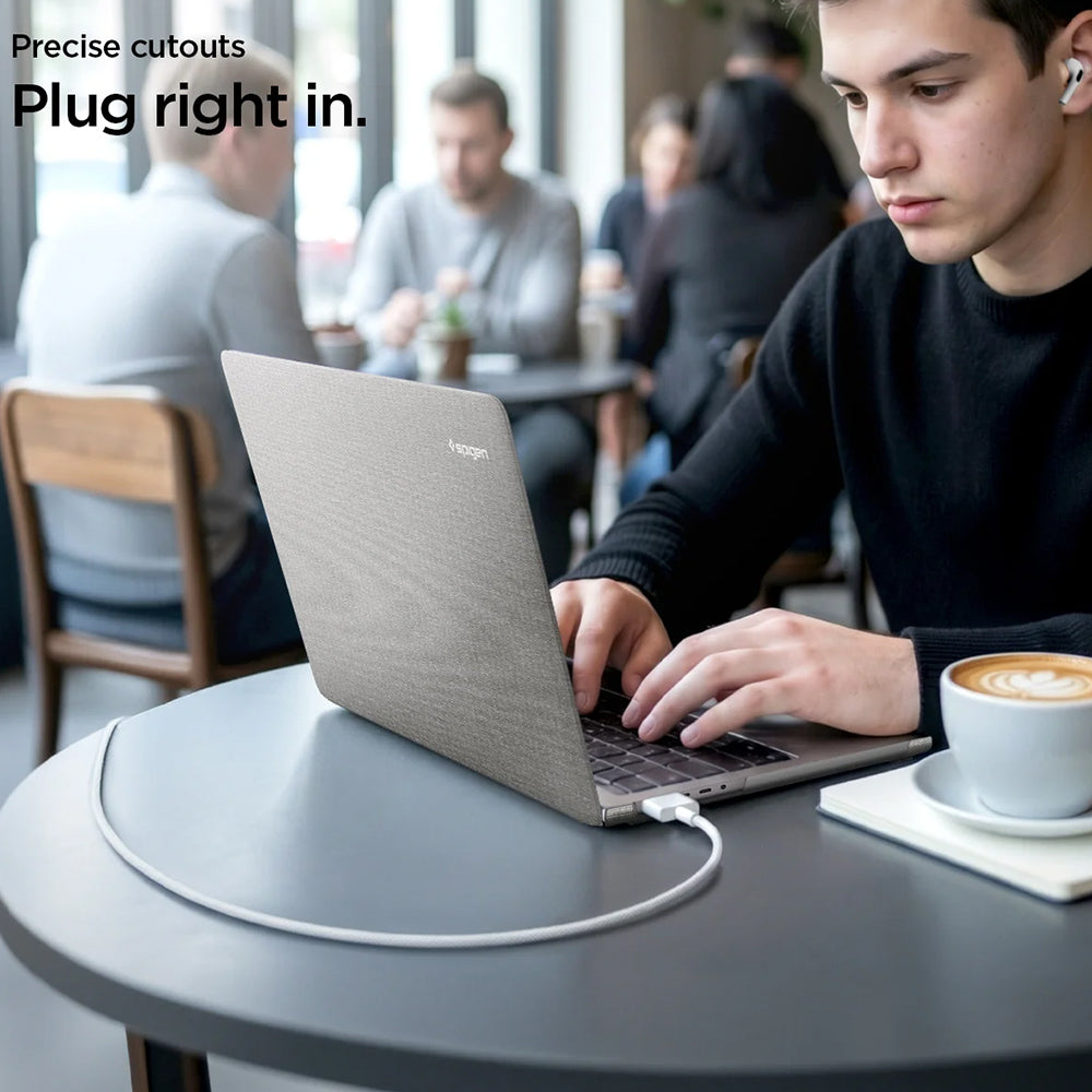 Spigen Urban Fit -kotelo Apple MacBook Neo 13 tuumaa, harmaa ACS11542