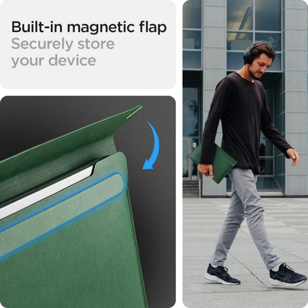 Spigen Valentinus Case for Laptop 15inch - 16inch, Green