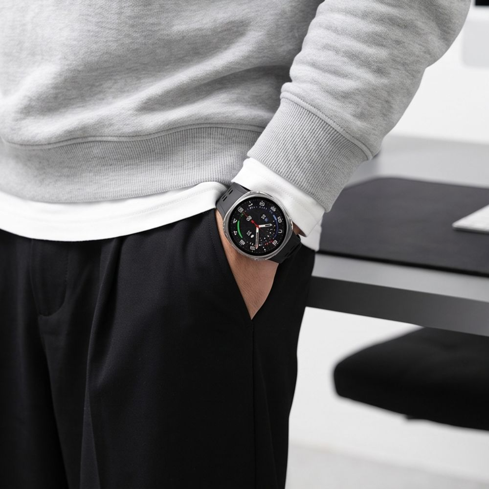 Tech-Protect Defense -kuori Samsung Galaxy Watch9 / Watch8 40mm:lle, 2 kappaleen setti, Musta / Läpinäkyvä