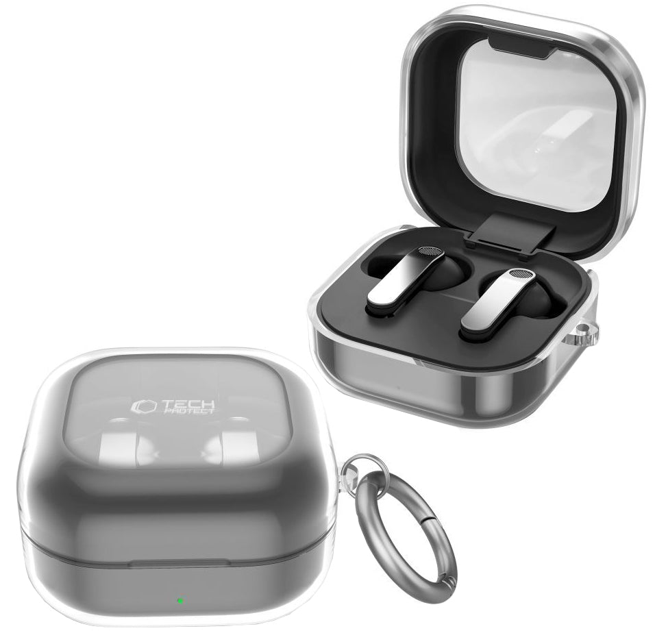 Tech-Protect Flexair -kuori Samsung Galaxy Buds4 / Buds4 Pro -läpinäkyvä