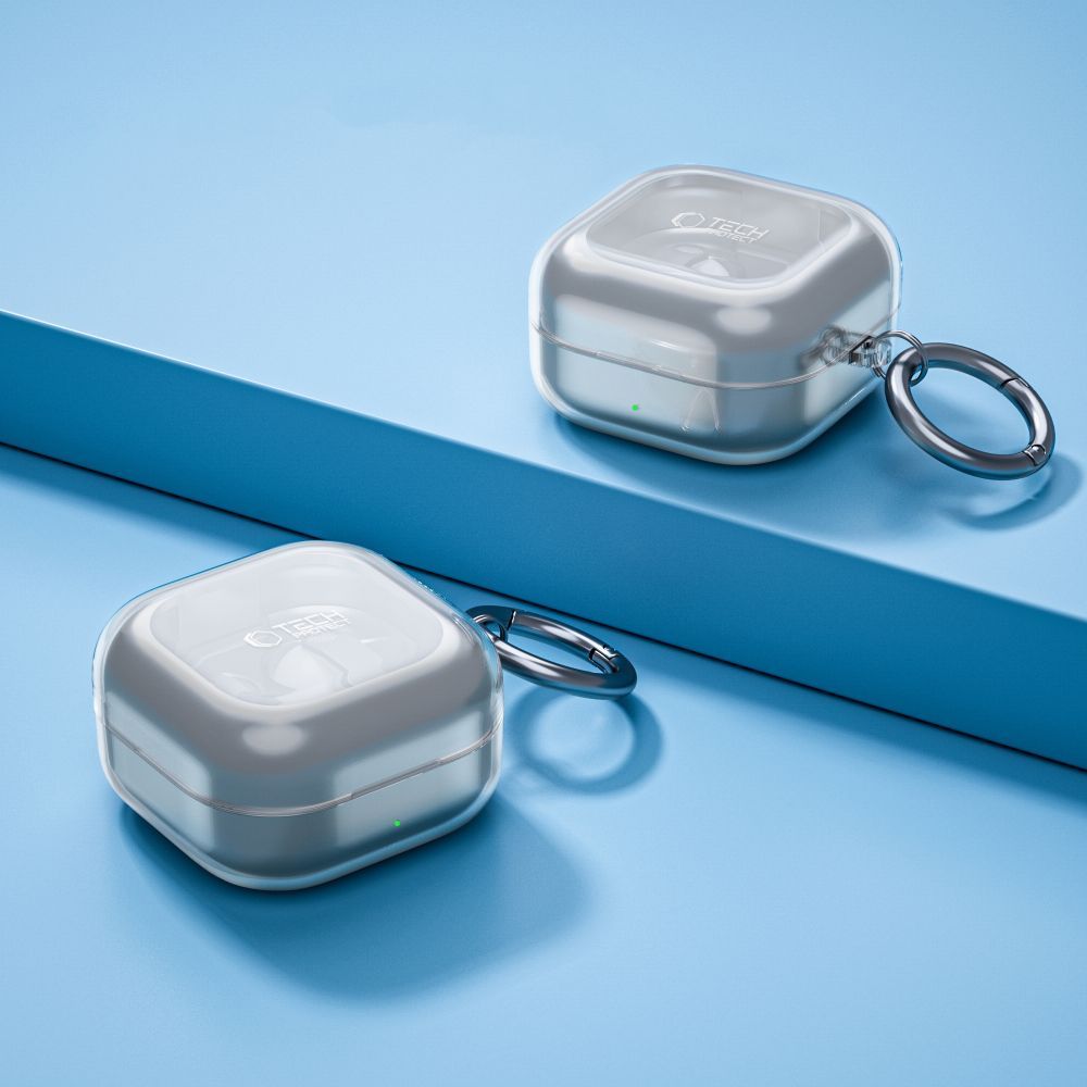 Tech-Protect Flexair -kuori Samsung Galaxy Buds4 / Buds4 Pro -läpinäkyvä