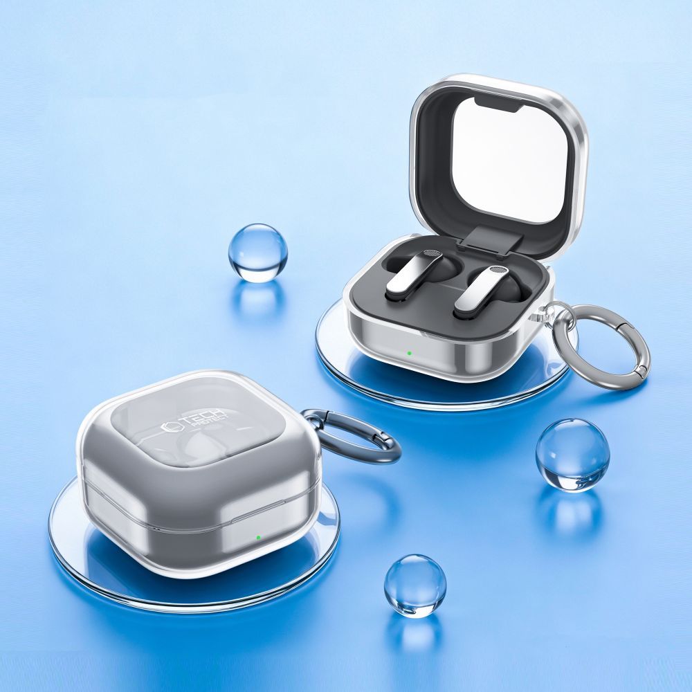 Tech-Protect Flexair -kuori Samsung Galaxy Buds4 / Buds4 Pro -läpinäkyvä