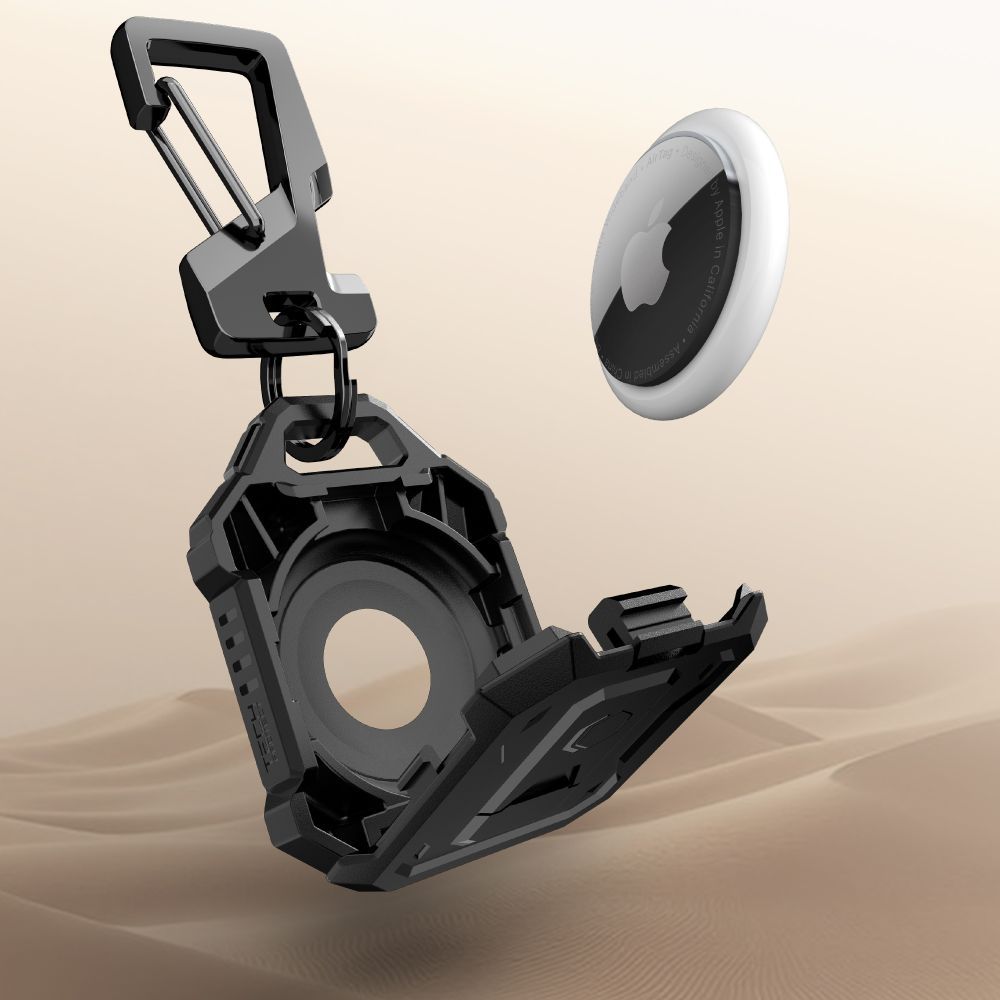 Tech-Protect Kevlar Pro -suojakotelo Apple AirTagille, Musta