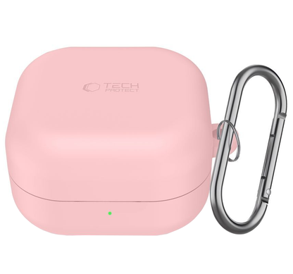 Tech-Protect Silicone Hook -suojakotelo Samsung Galaxy Buds4 / Buds4 Pro, Vaaleanpunainen