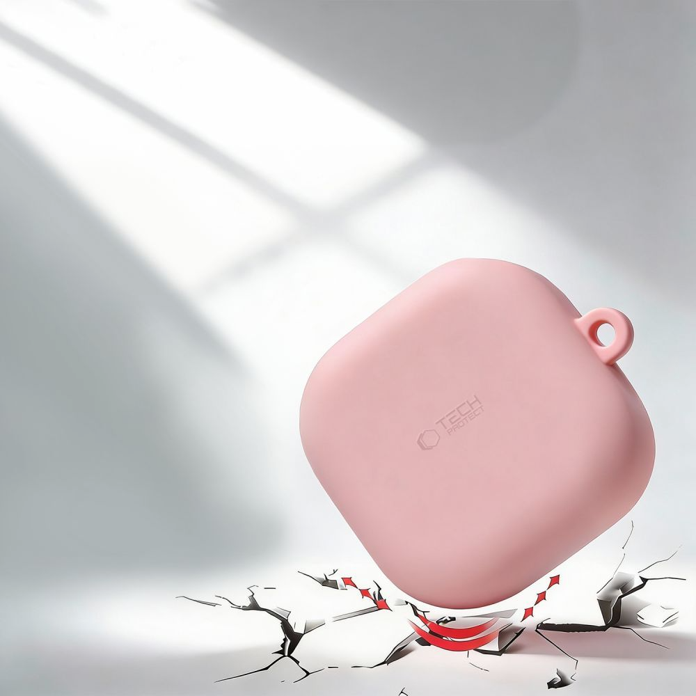 Tech-Protect Silicone Hook -suojakotelo Samsung Galaxy Buds4 / Buds4 Pro -kuulokkeille, Musta
