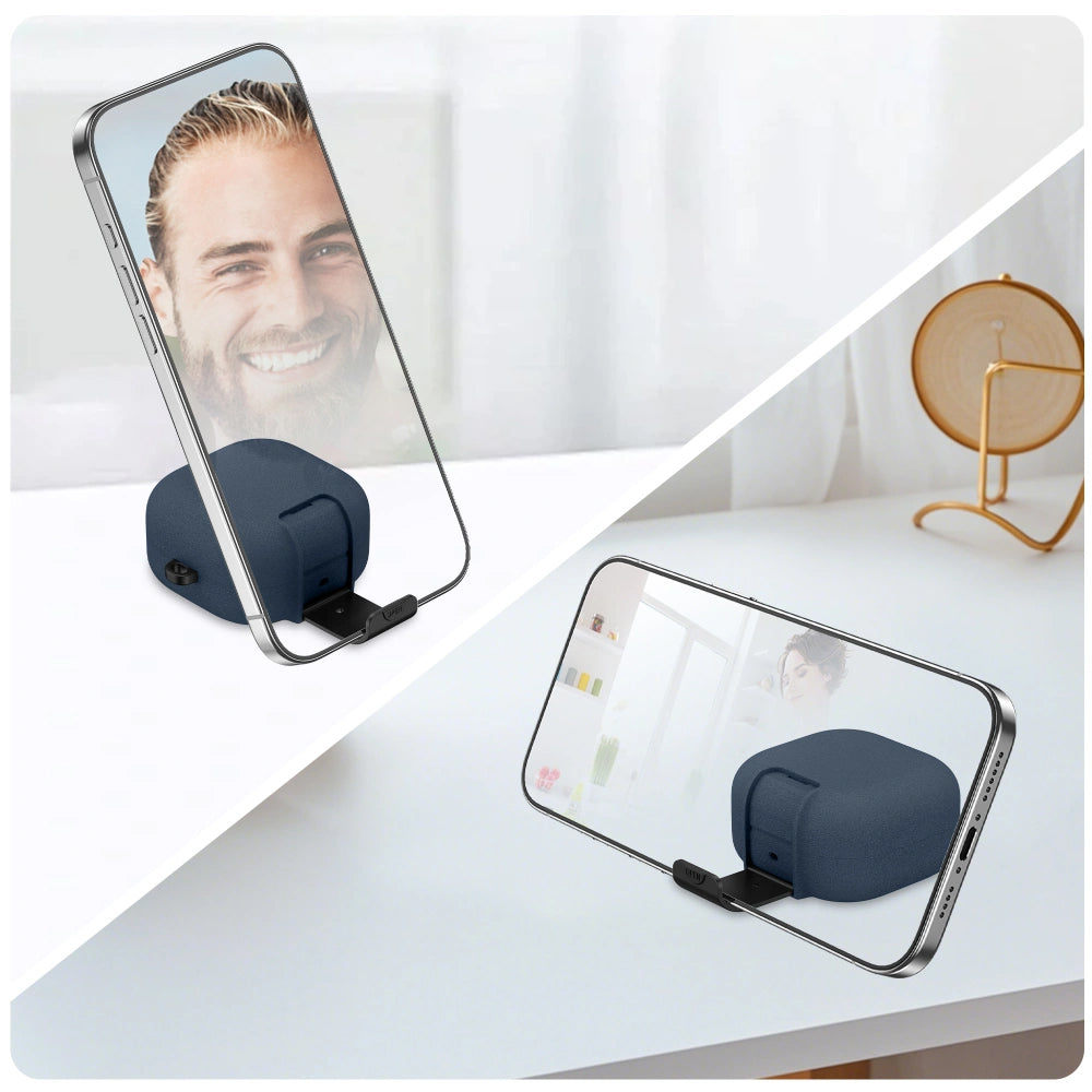 Tech-Protect Slim Hook -suojakotelo Samsung Galaxy Buds4 / Buds4 Pro -kuulokkeille, Tummansininen