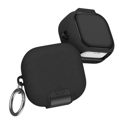 Tech-Protect Slim Hook -suojakotelo Samsung Galaxy Buds4 / Buds4 Pro -kuulokkeille, Musta