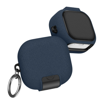 Tech-Protect Slim Hook -suojakotelo Samsung Galaxy Buds4 / Buds4 Pro -kuulokkeille, Tummansininen